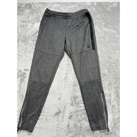 Spyder Men's Large Active Performance Drift Jogger Pants Gray‎ Drawstring EUC - Picture 1 of 7